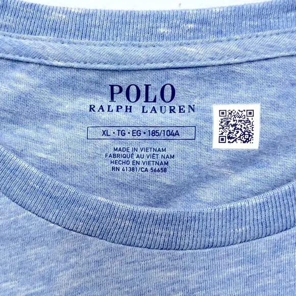 POLO RALPH LAUREN BLUE T-SHIRT, EXTRA LARGE (XL) - Picture 6 of 13